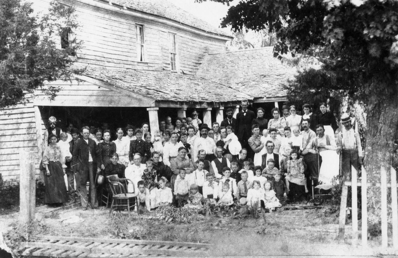 Eagan family before house was torn down for the railroad coming thru