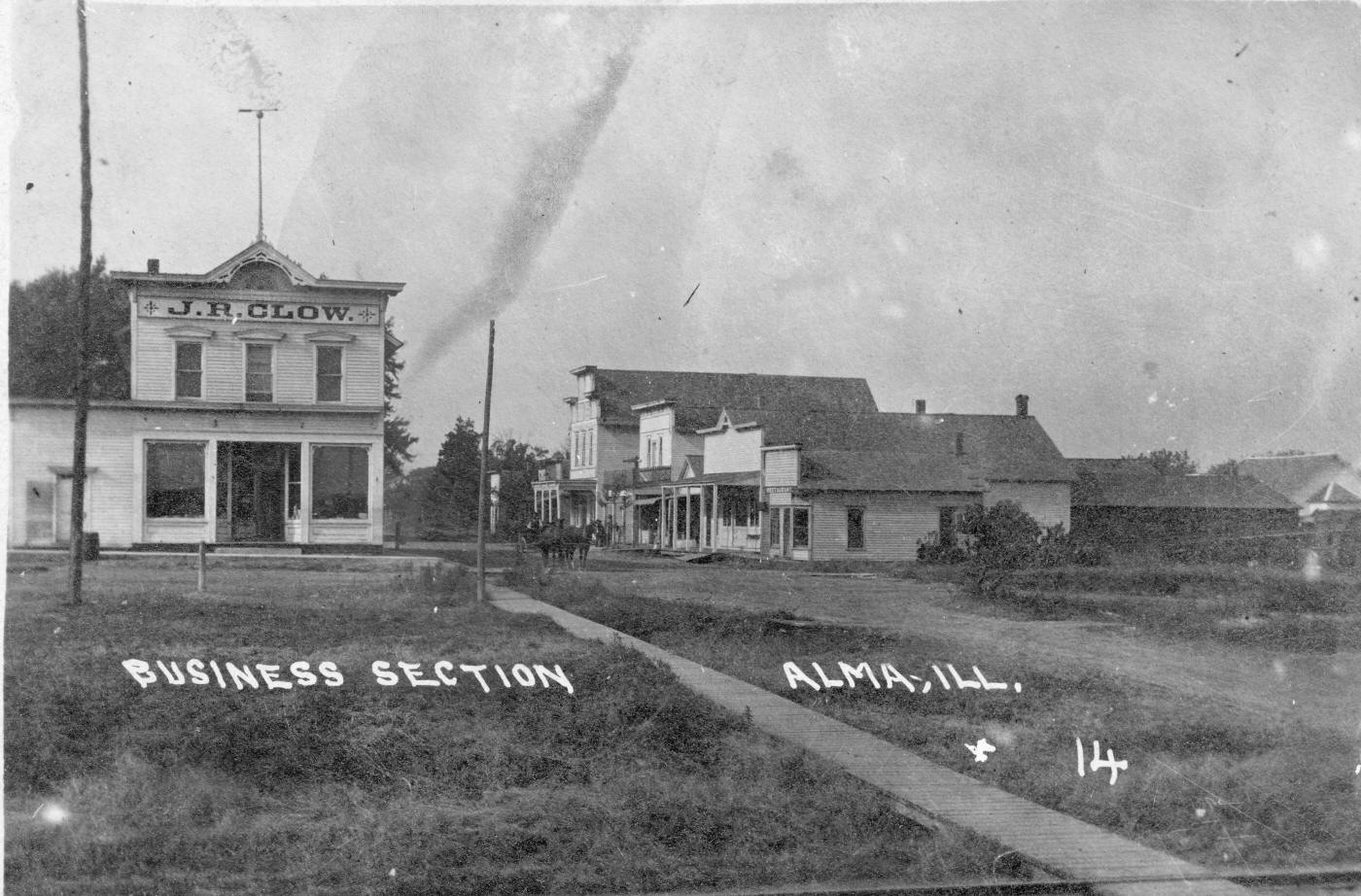 Business Section of Alma, Illinois
