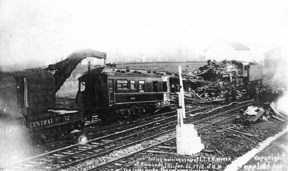Kinmundy Illinois Central Train Wreck - 1912