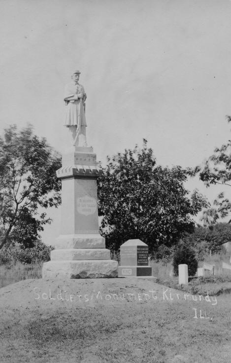 Soldiers Monument at Evergreen Cemetery - Kinmundy, Illinois
